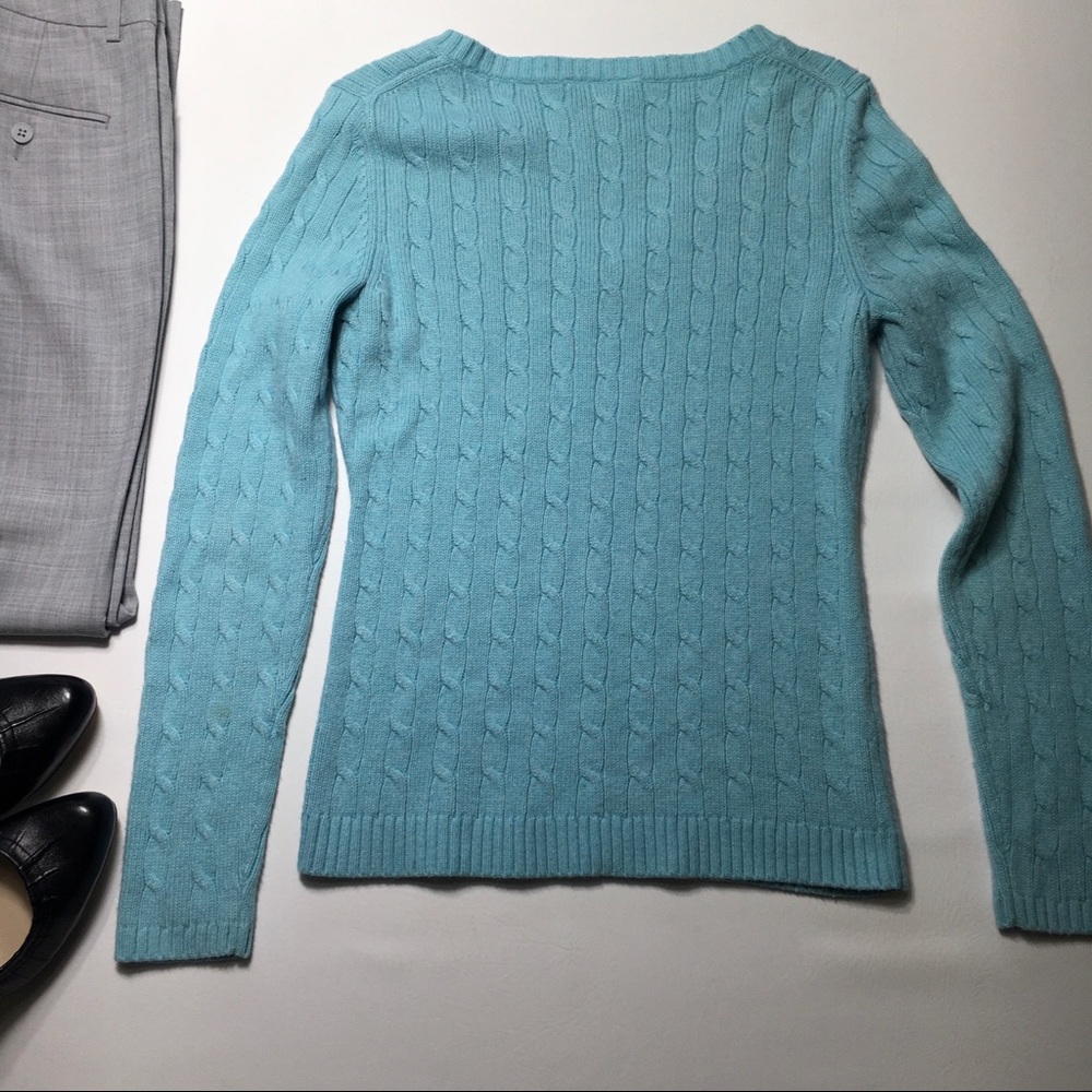 Loft Cable Net Ribbed Sweater with Rabbit Fur, szS - Picture 5 of 7